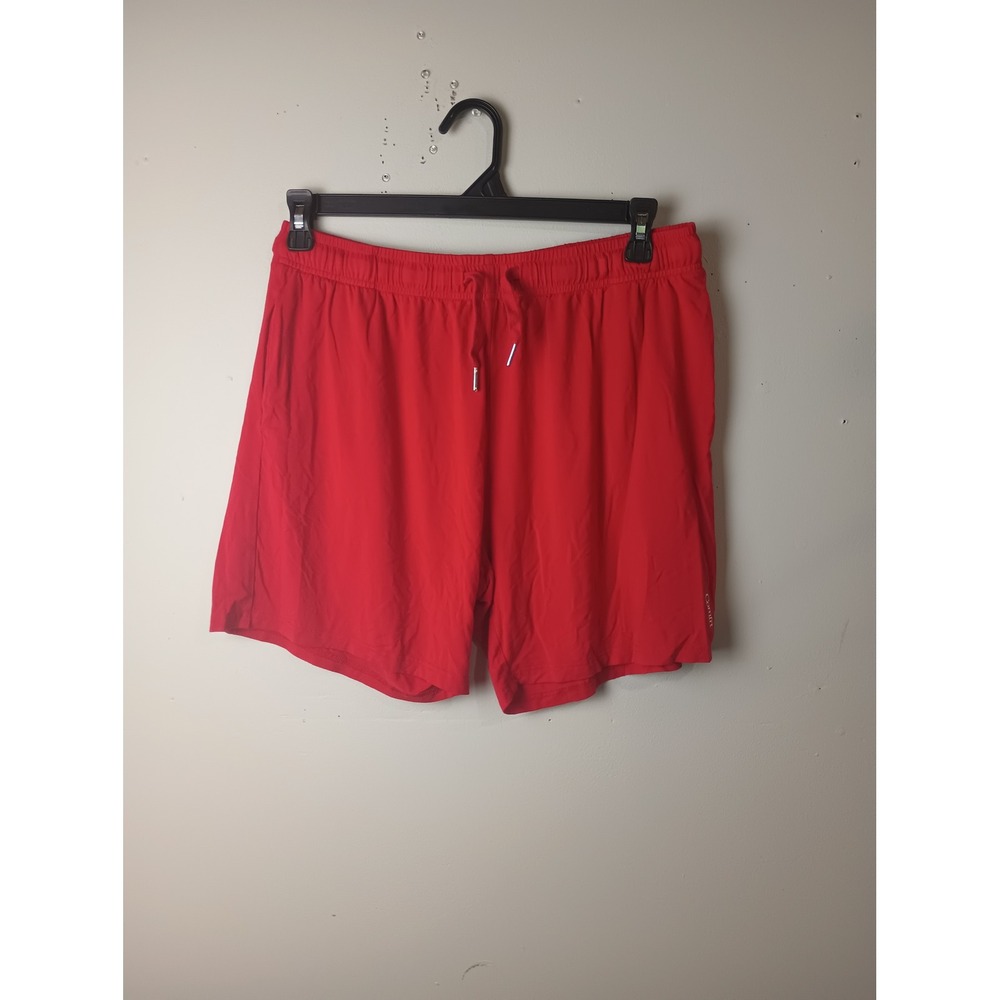 Comfrt Red Lounge Shorts Womens XL Elastic Drawstring Waist Rayon Blend Pockets